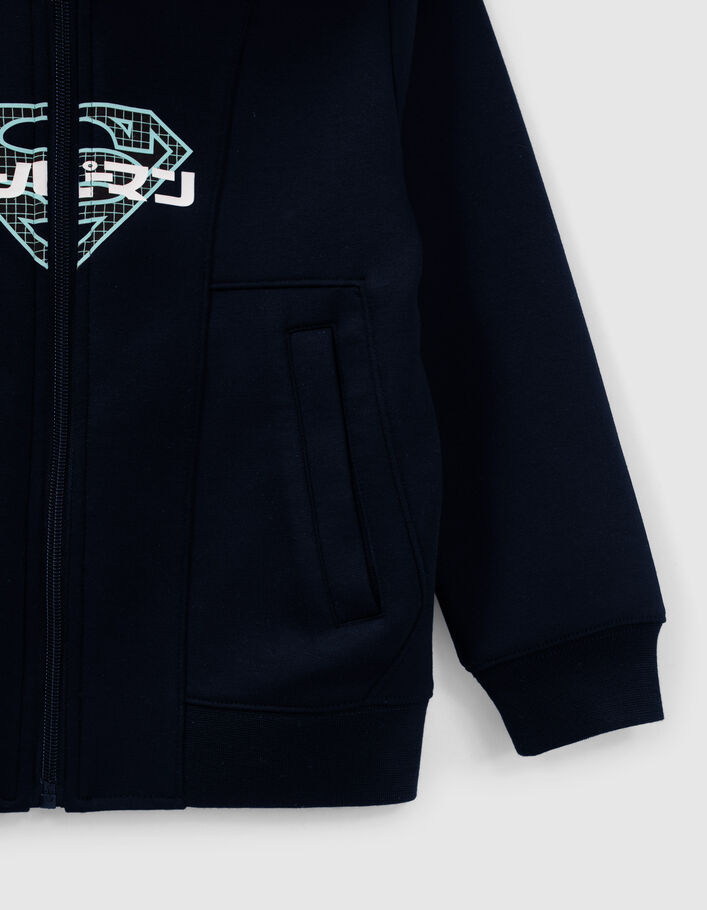 Cardigan marine zippé logo SUPERMAN garçon