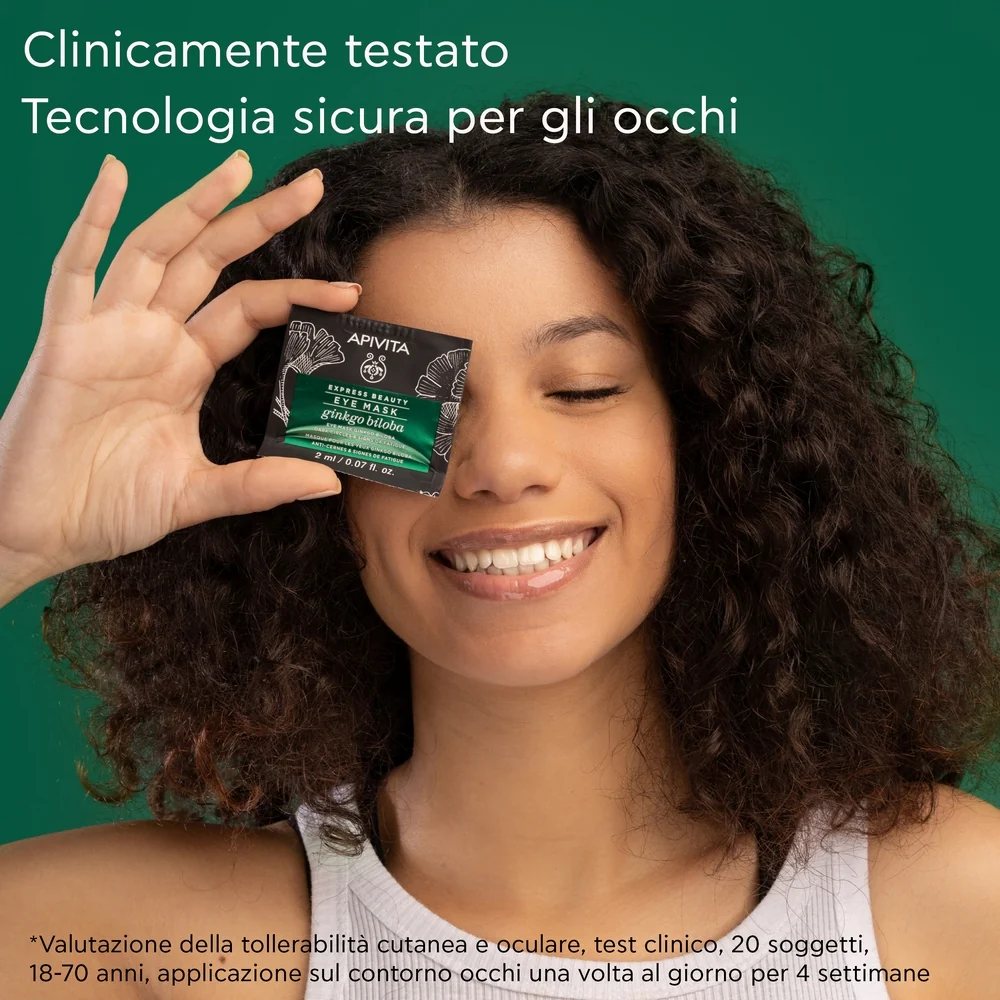 Express Beauty - Viso Maschera Occhi Occhiaie e Segni di Fatica al Gingko Biloba - Maschera Contorno Occhi
