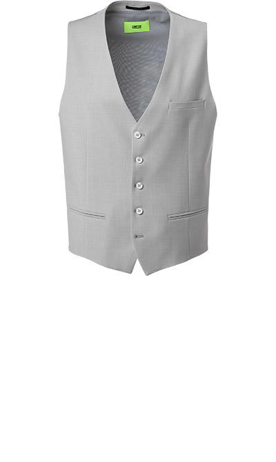 CINQUE, Anzug Cimonopoli mit Weste, Super Slim Fit, Schurwoll-Stretch, grau