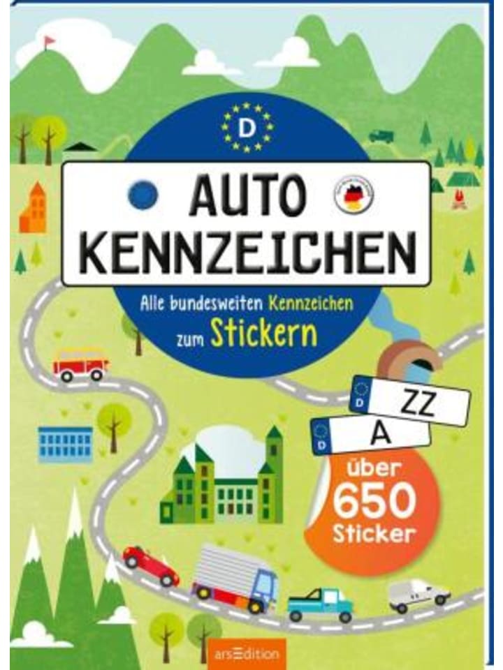 ars edition Buch - Autokennzeichen - Alle bundesweiten Kennzeichen zum Stickern günstig kaufen onesize