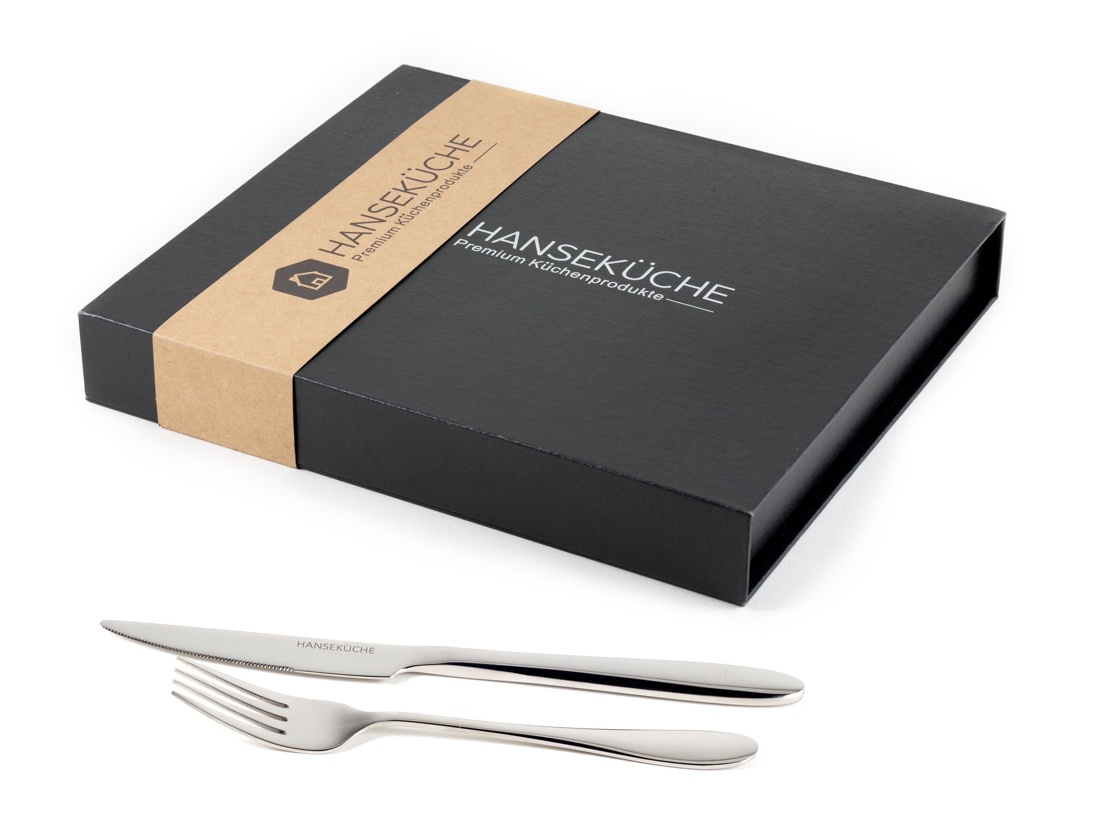 Hanseküche Steakbesteck Steakbesteck 12-teilig, 18/10 Edelstahl, für 6 Personen