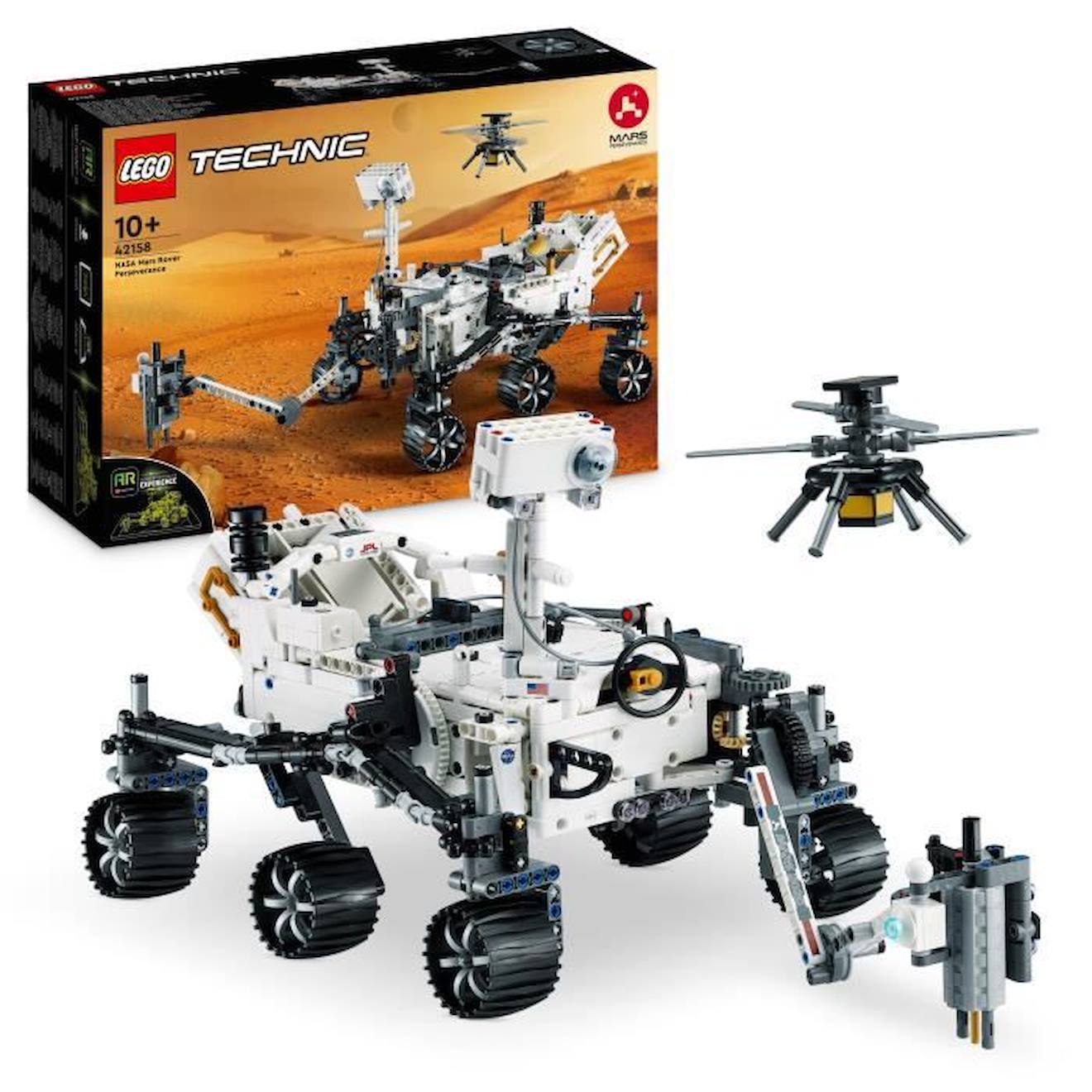 LEGO® Technic 42158 NASA Mars Rover Perseverance, Jouet Découverte de l'Espace, avec AR App blanc