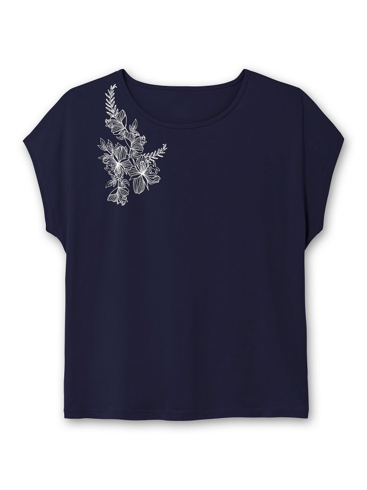 sheego Jerseyshirt in marine bedruckt günstig kaufen