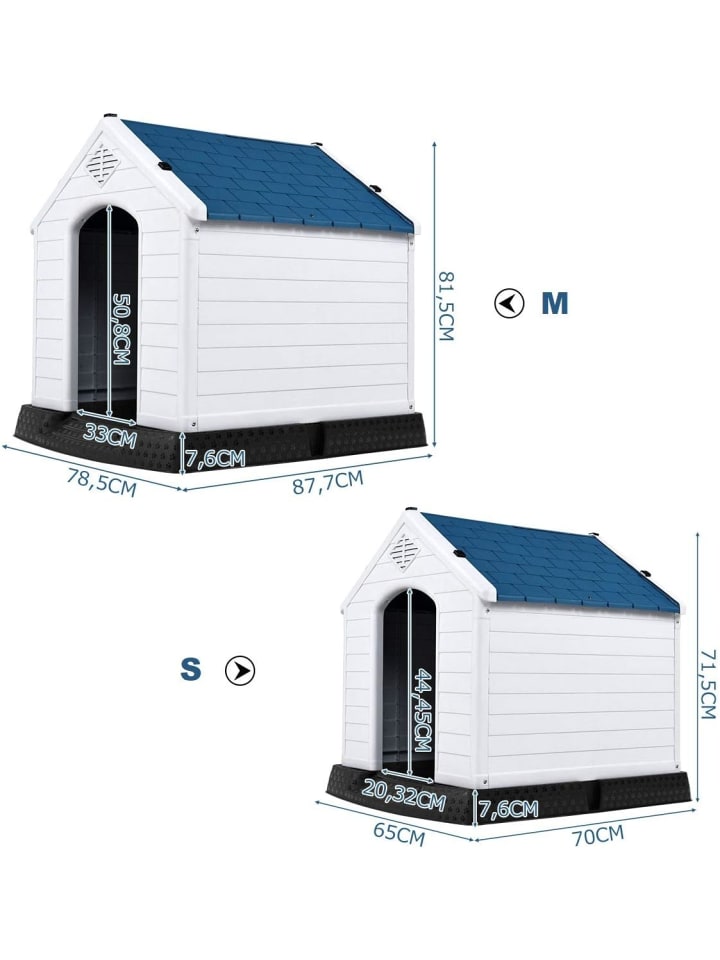 COSTWAY Hundehütten M in Weiß günstig kaufen onesize