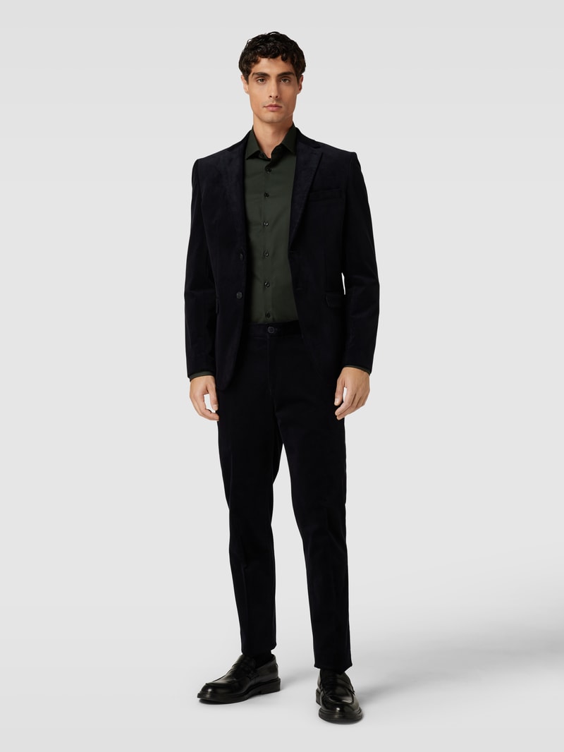 Super Slim Fit Business-Hemd mit Allover-Muster in grün
