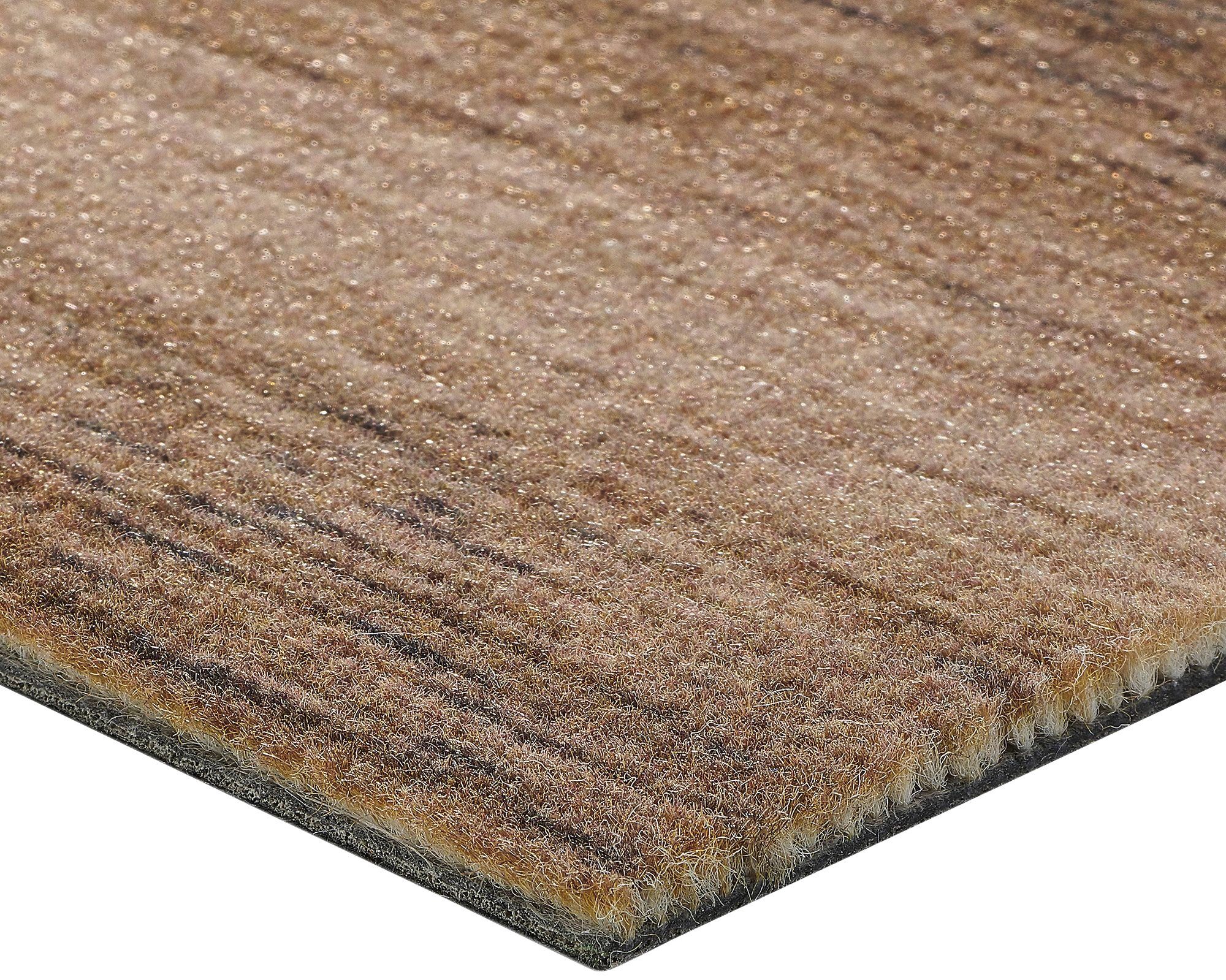Teppichfliese Velour Holzoptik Eiche rustikal, Infloor, rechteckig, Höhe: 6 mm, 14 Stück, 4 m², 25 x 100 cm, selbsthaftend, für Stuhlrollen geeignet