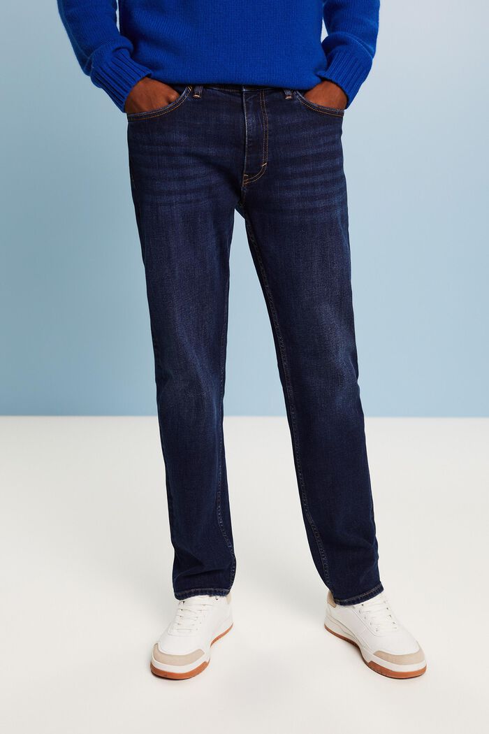 Jeans mit geradem Bein, Baumwollstretch
