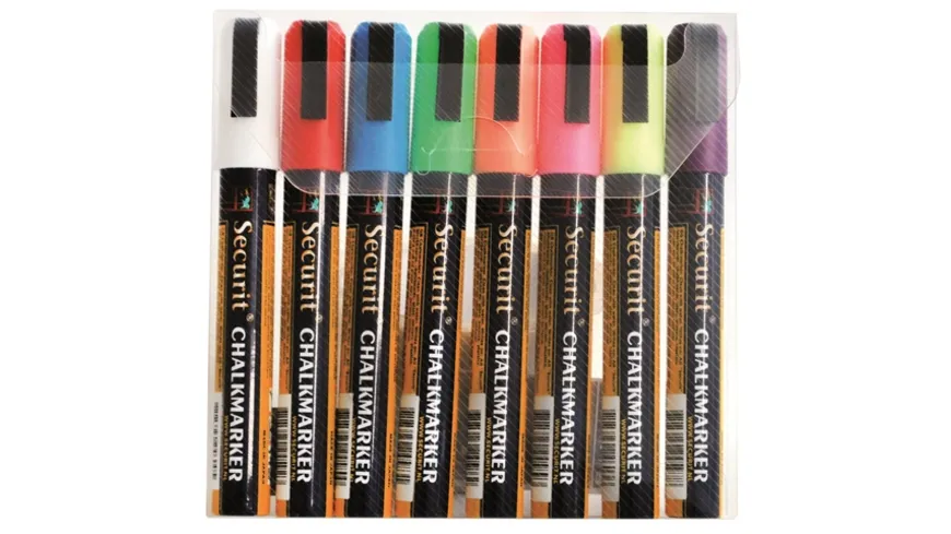 Securit Kreidemarker mittel 8er-Set farbig sortiert sortiert