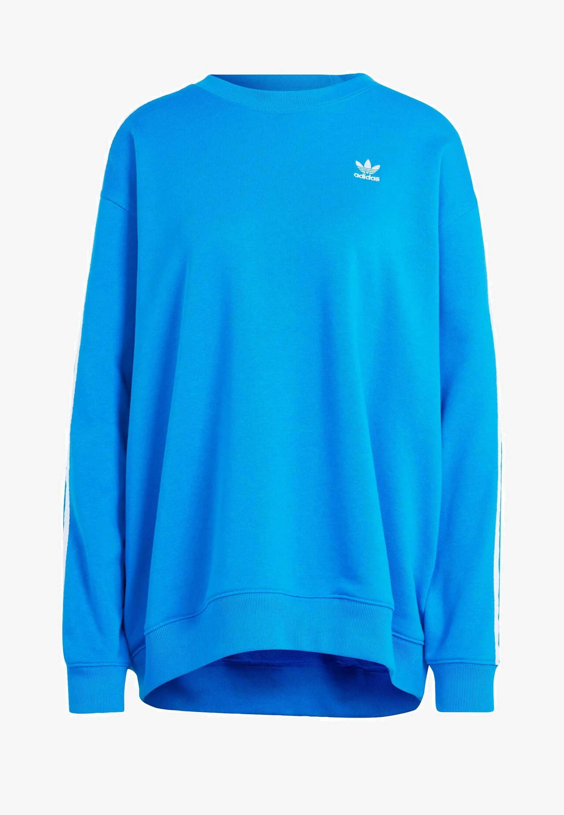 Sudadera adidas Originals de cuello redondo extragrande con tres rayas