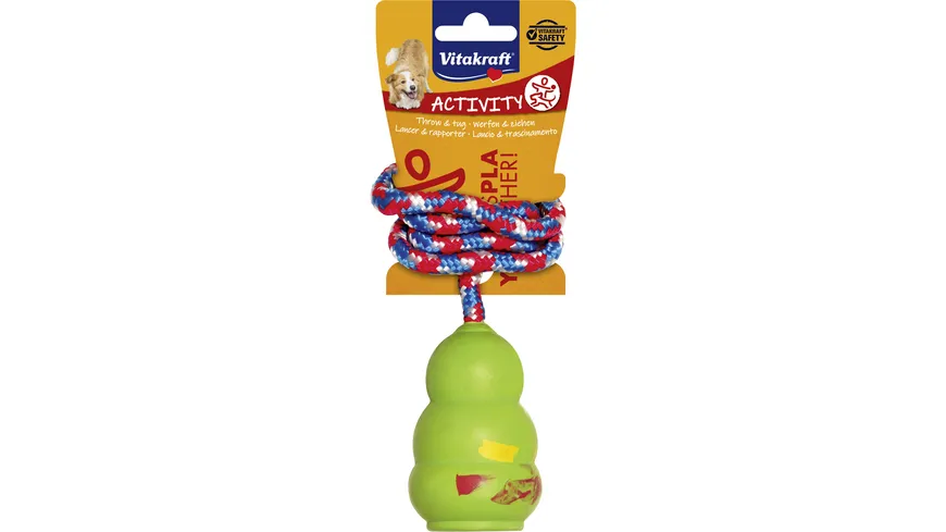 Vitakraft Hundespielzeug Jumper am Seil aus Naturgummi