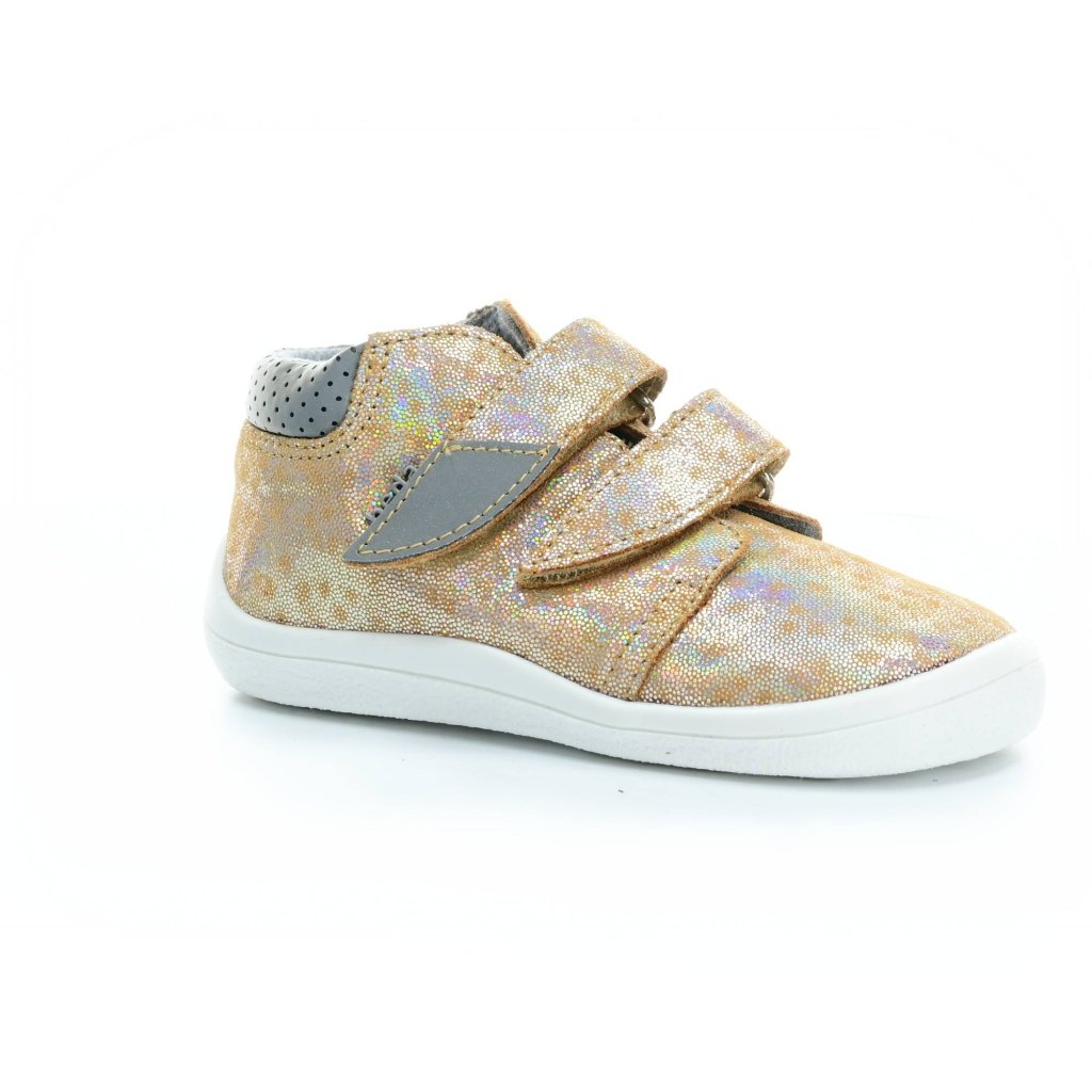 Beda Bella mit Membran und Hinterkappe (BF 0001/W/M/OP) goldene Barfuß-Stiefeletten