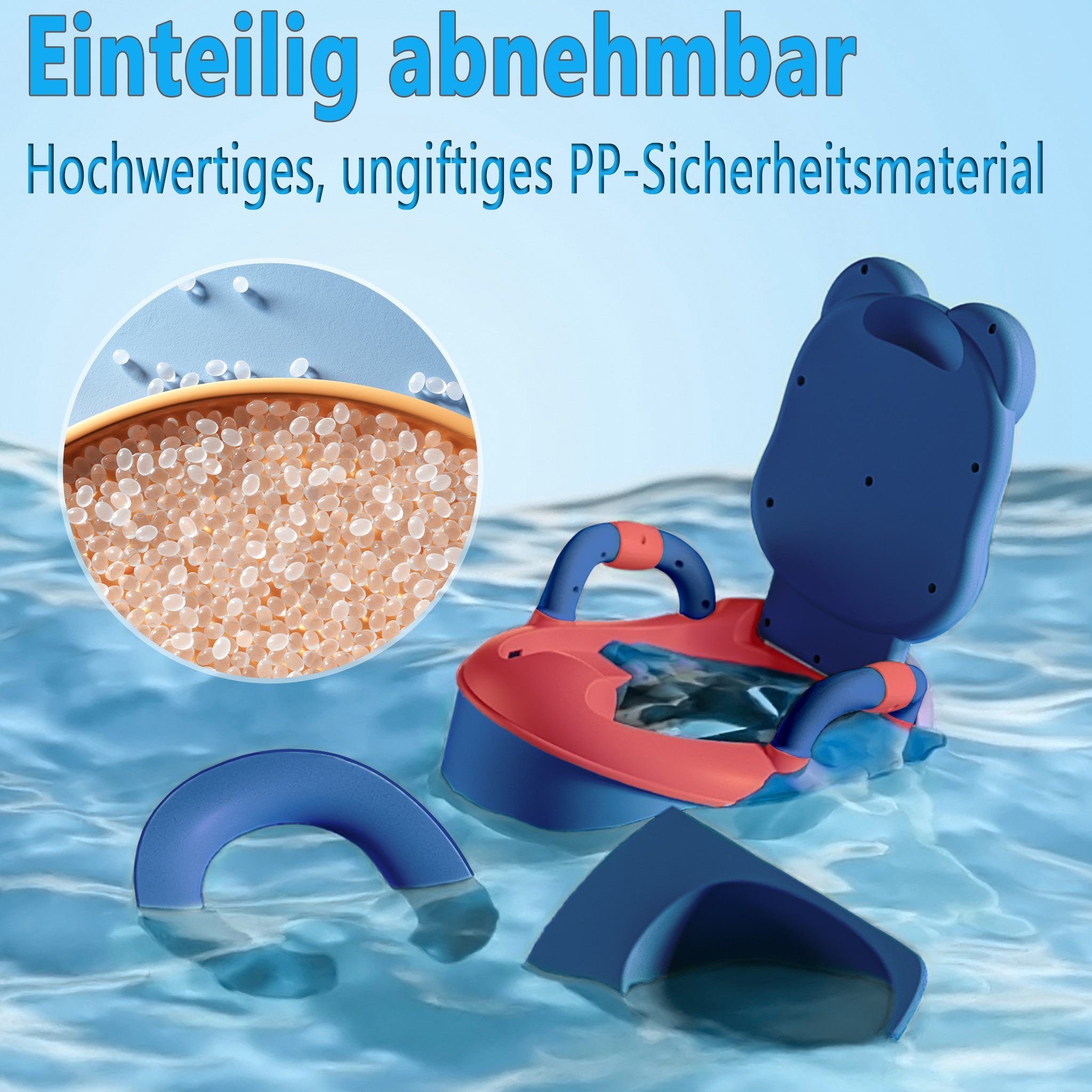 AUFUN Baby-Toilettensitz Kinder Töpfchen Toilettentrainer, Frosch Kindertoilette