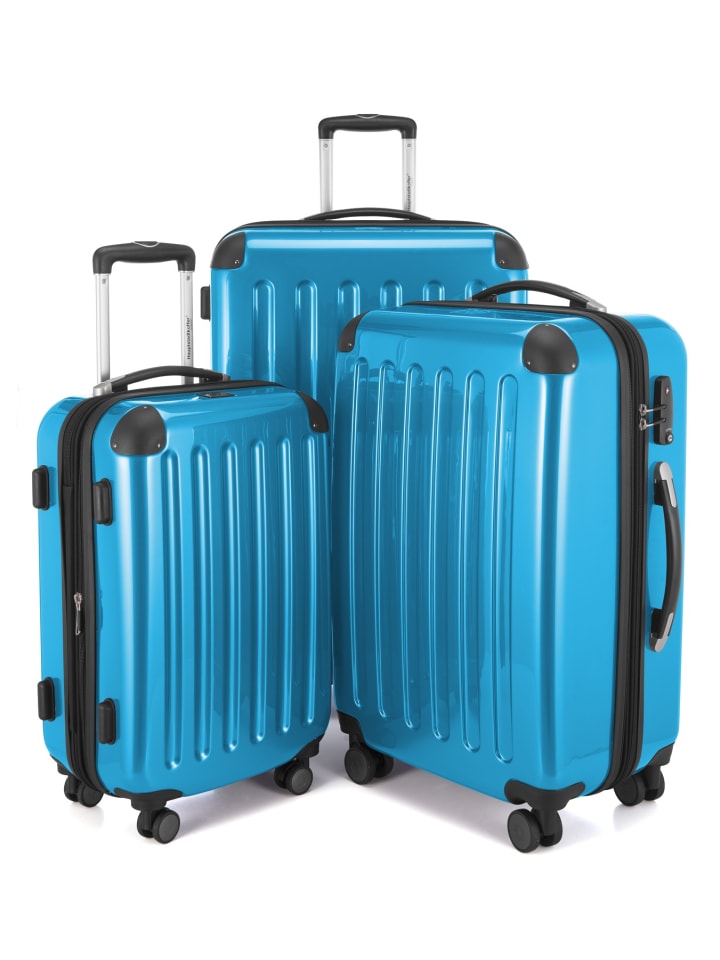 Hauptstadtkoffer Alex - 3er Koffer-Set, 4 Rollen, TSA in Cyanblau günstig kaufen S - L