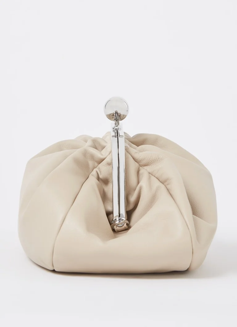 Kožená kabelka přes rameno MaxMara Pasticcino s odnímatelným ramenním popruhem