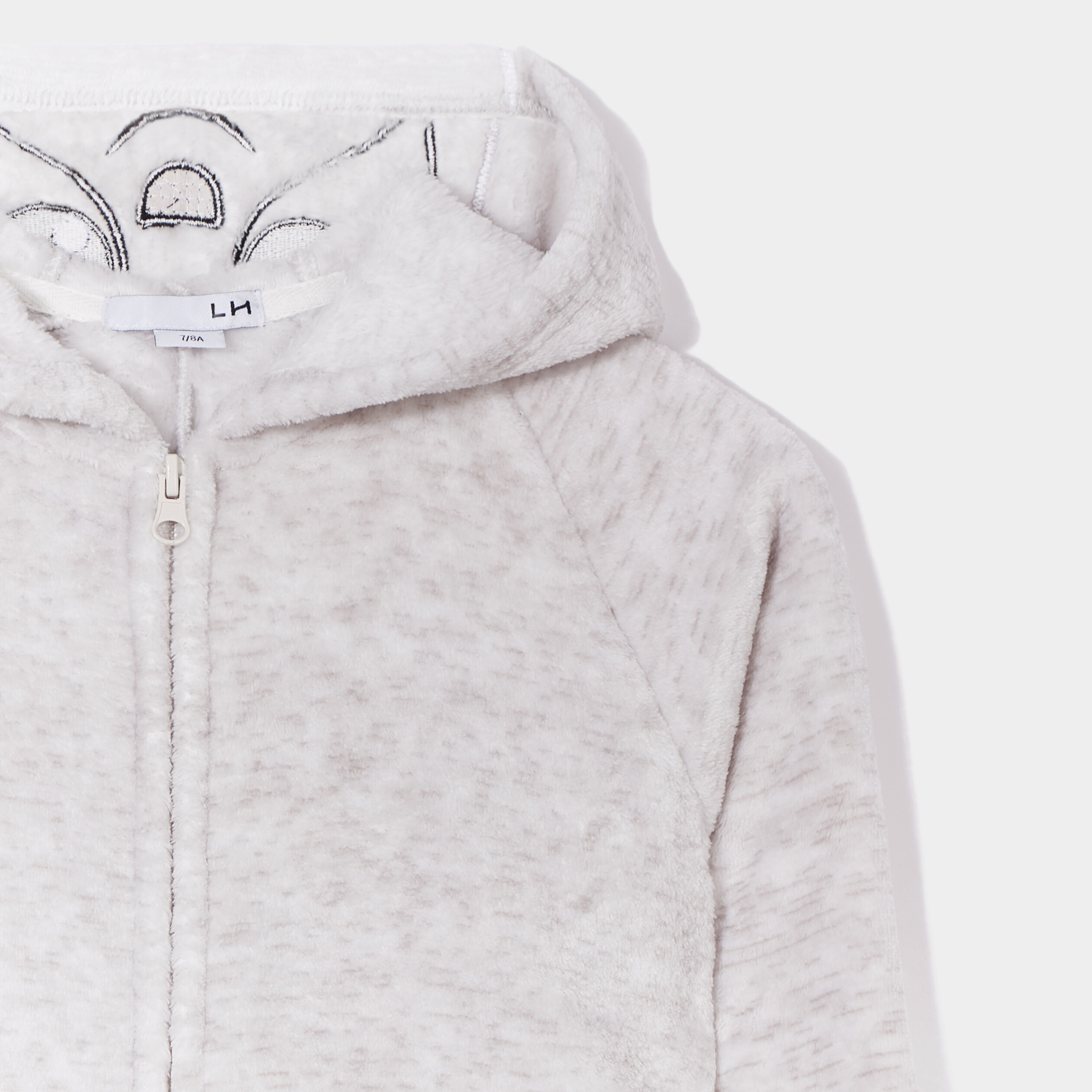 Combinaison pyjama pilou à capuche gris garçon | La Halle