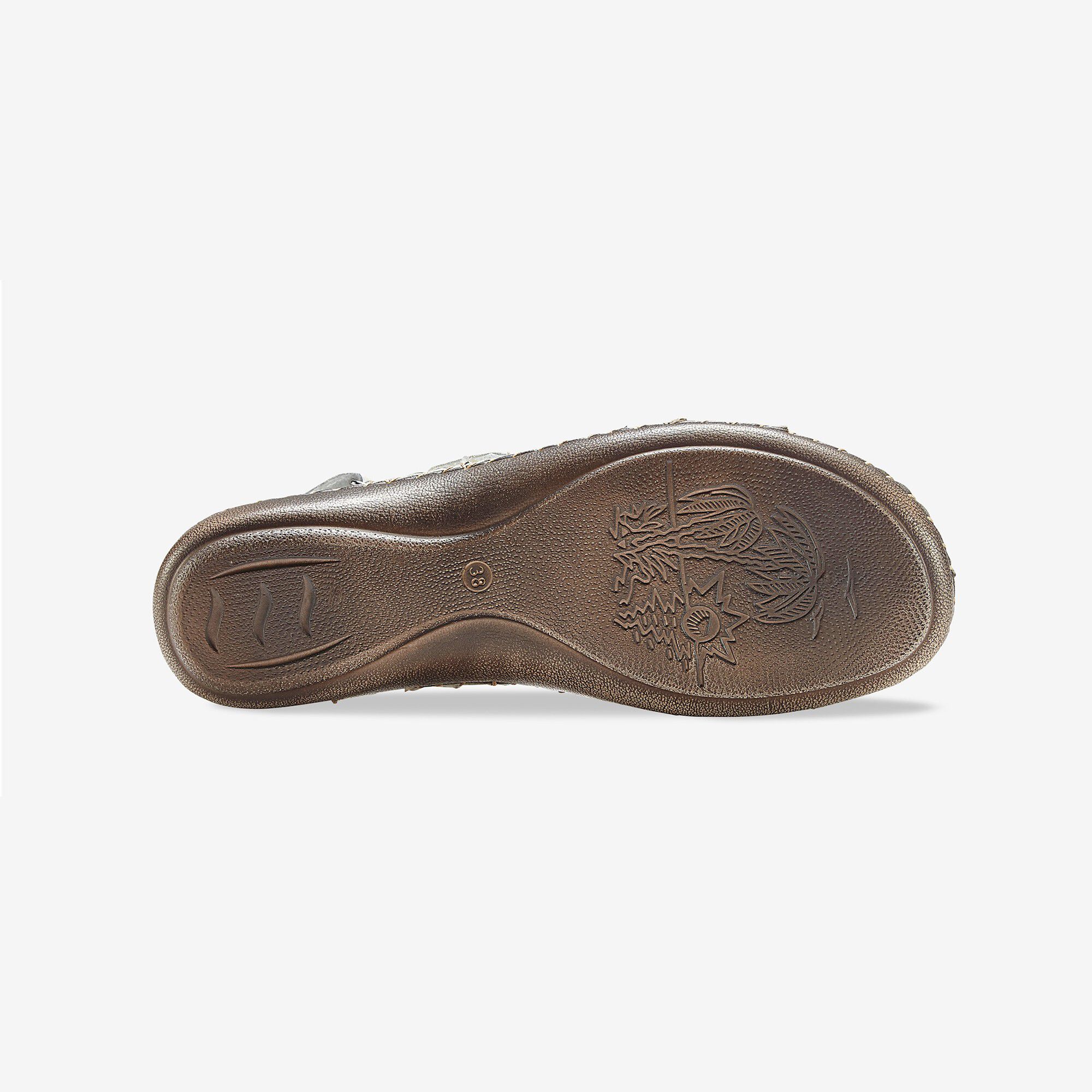 Sandales bicolores en cuir extra souple