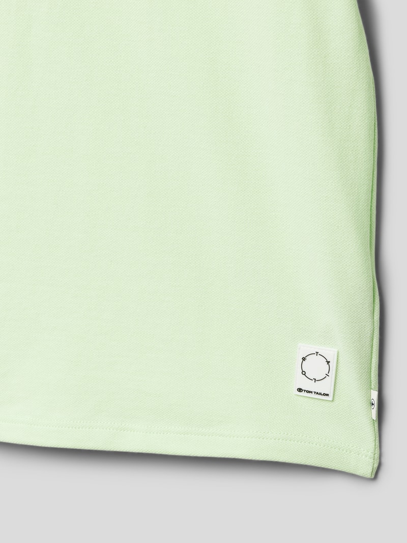 Poloshirt mit Label-Detail in hellgrün