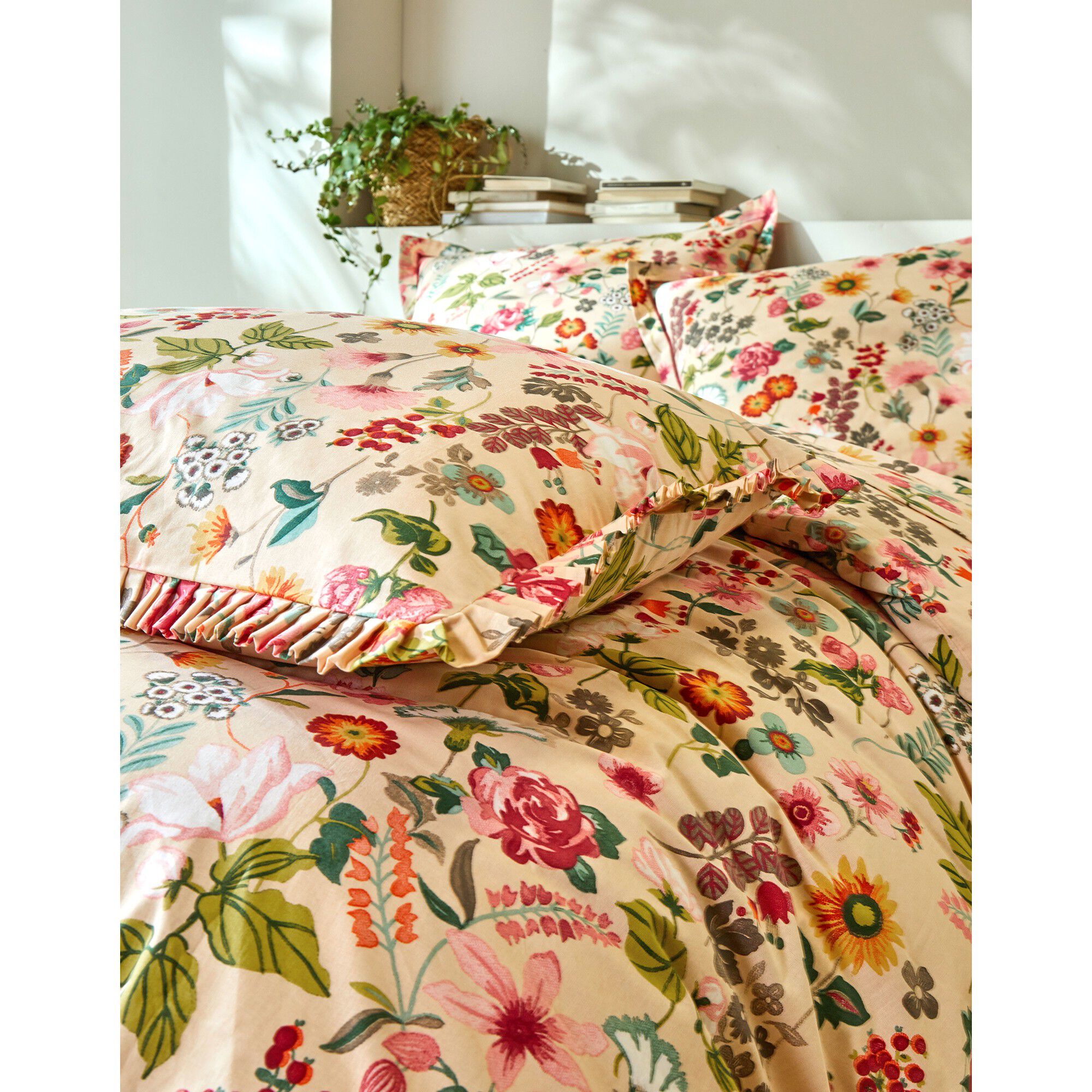 Linge de lit Kelly en coton imprimé floral