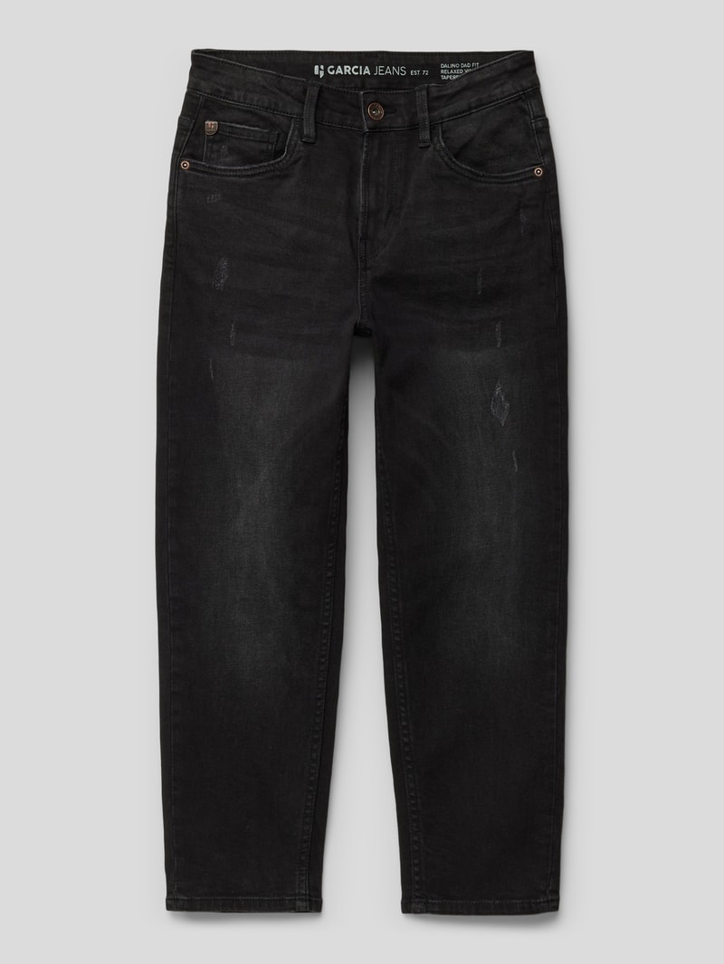 Jeans mit 5-Pocket-Design Modell 'DALINO' in schwarz