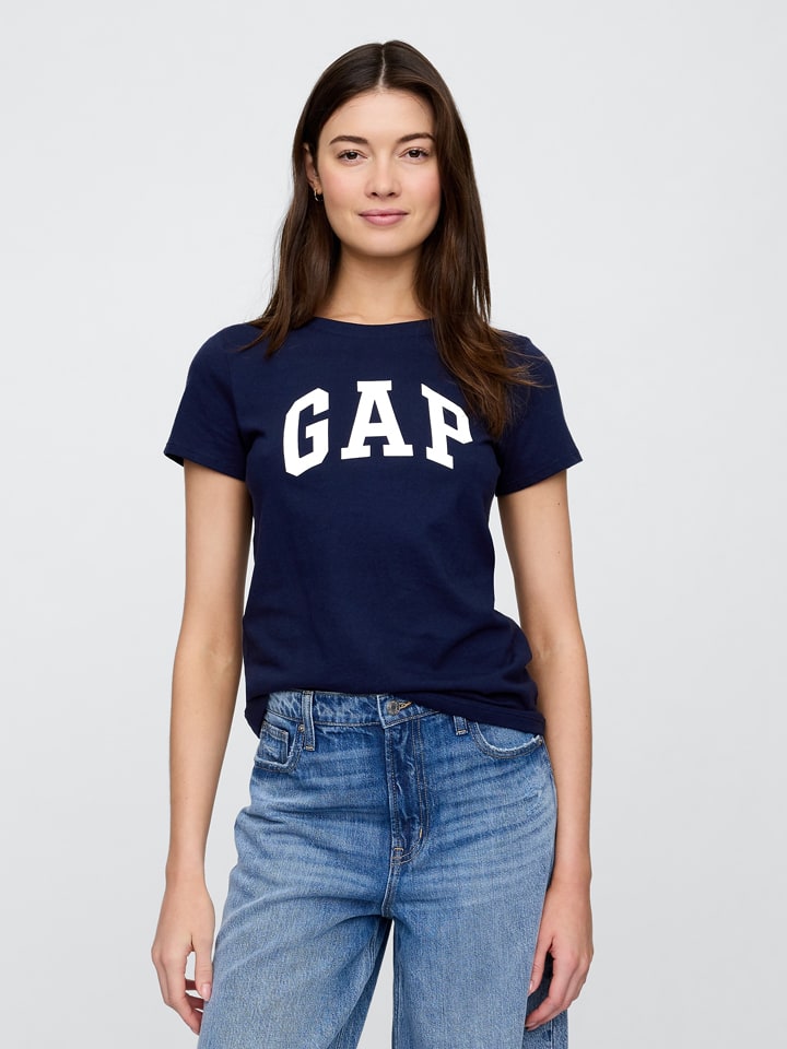 GAP 2er-Set: Shirts in Dunkelblau/ Weiß günstig kaufen