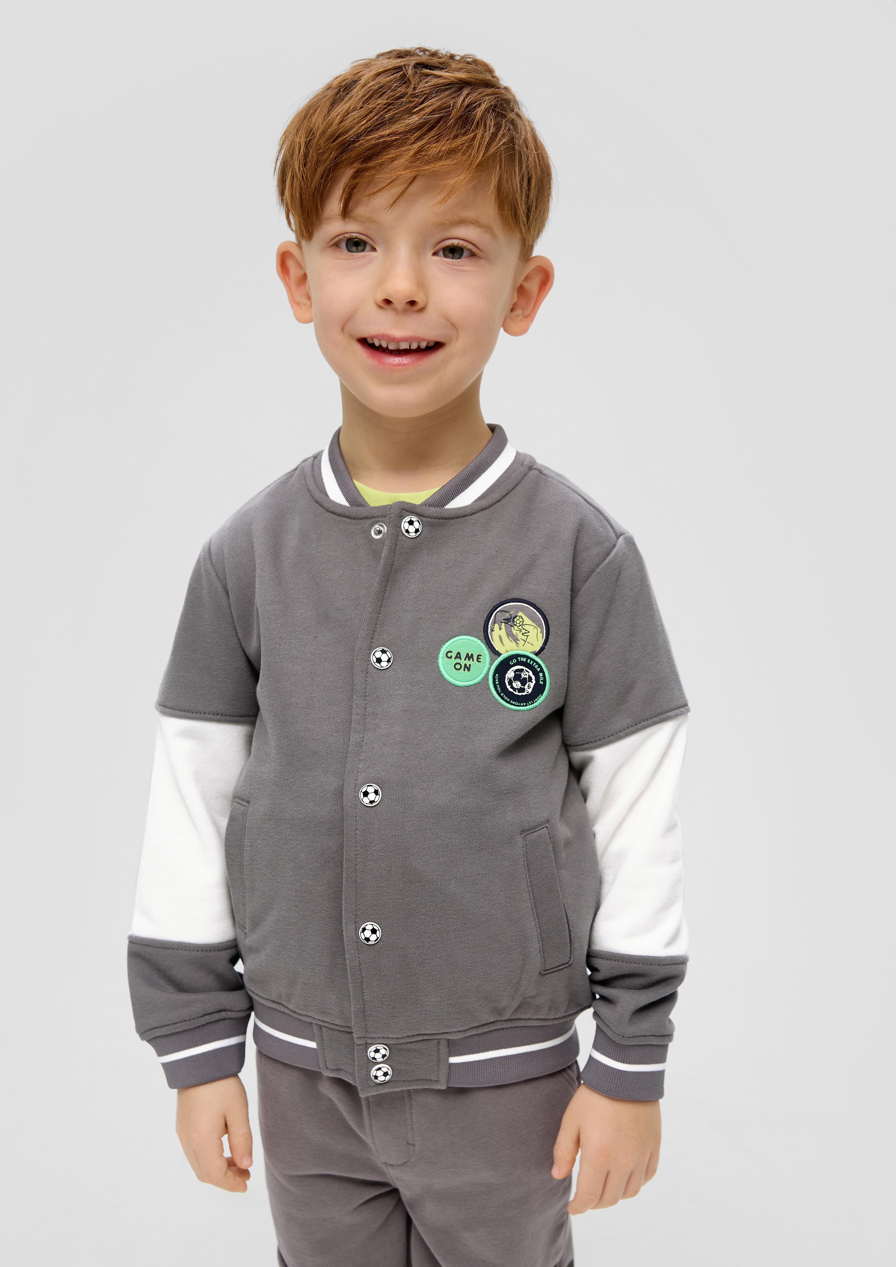 Sweatshirt-Jacke mit Fußball-Knöpfen  2143114-9439