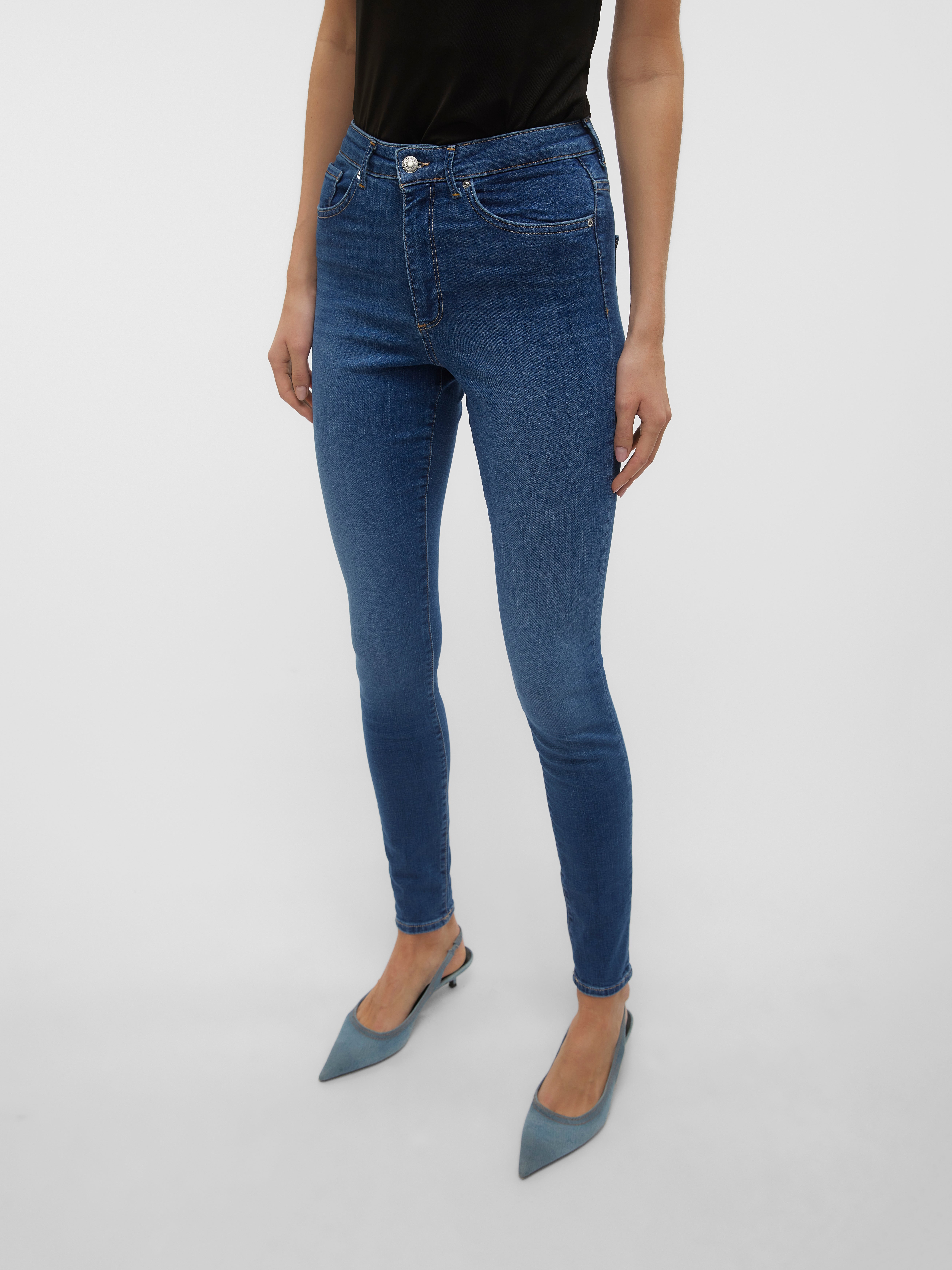 VMSOPHIA Hohe Taille Skinny Fit Jeans