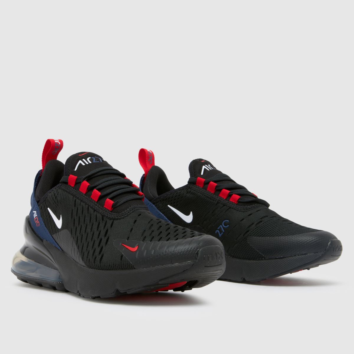 Nike svarta och marinblå Air Max 270 ungdomsskor