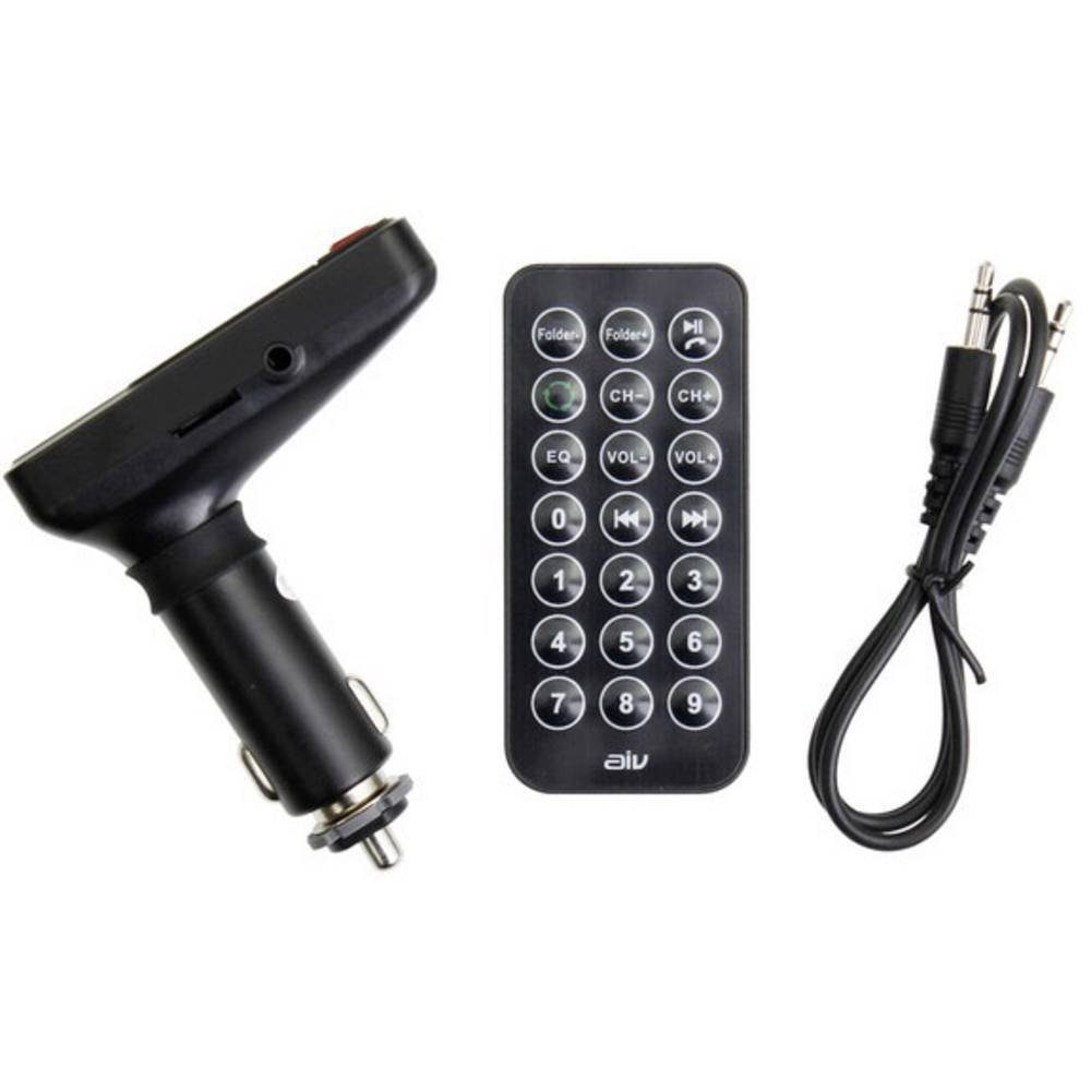 AIV FM Transmitter mit Bluetooth KFZ-Transmitter, inkl. Freisprechfunktion, mit Fernbedienung