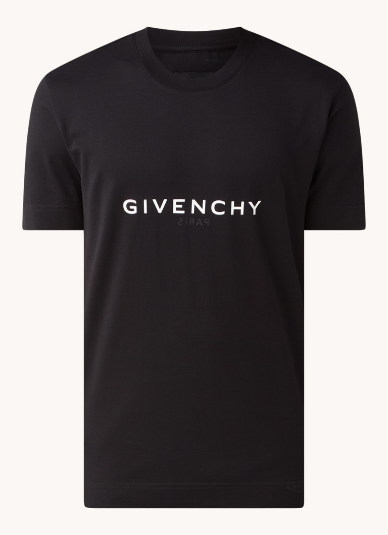 Givenchy T-skjorte med logo og trykk på ryggen