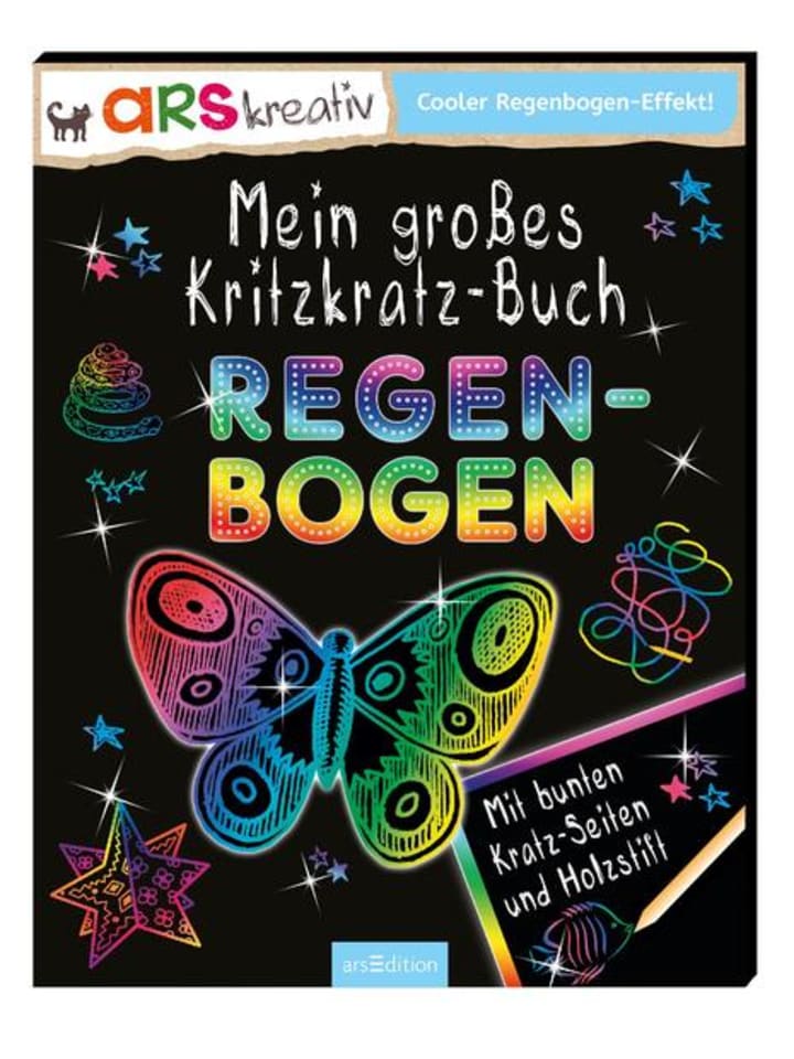 ars edition Kinderbuch - Mein großes Kritzkratz-Buch Regenbogen günstig kaufen onesize