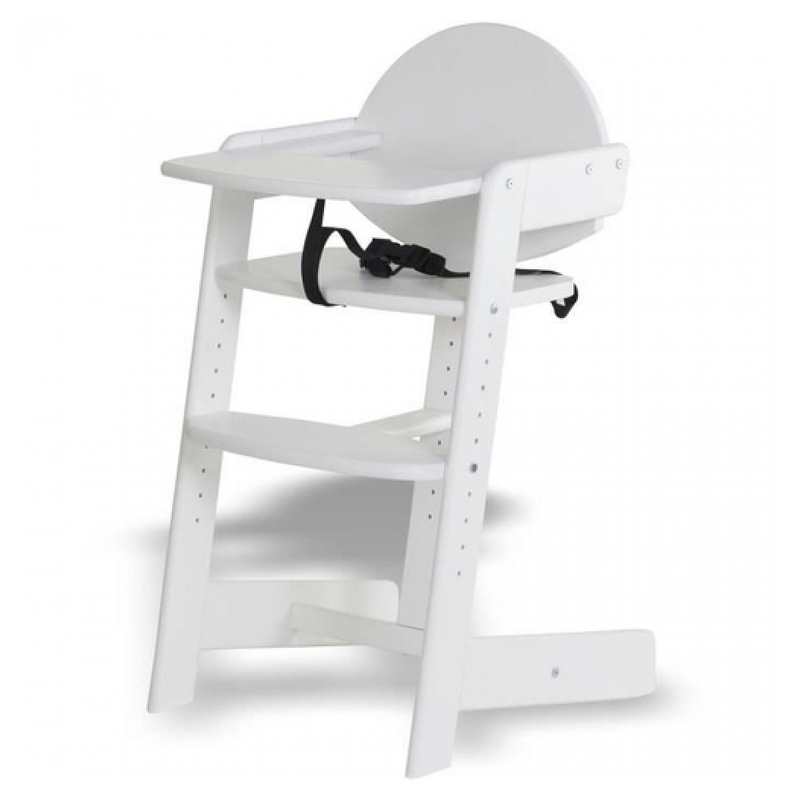 Chaise haute FILOU UP tablette incluse Blanc