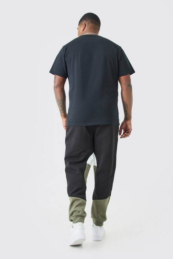 Plus Man Colorblock Jogginghose