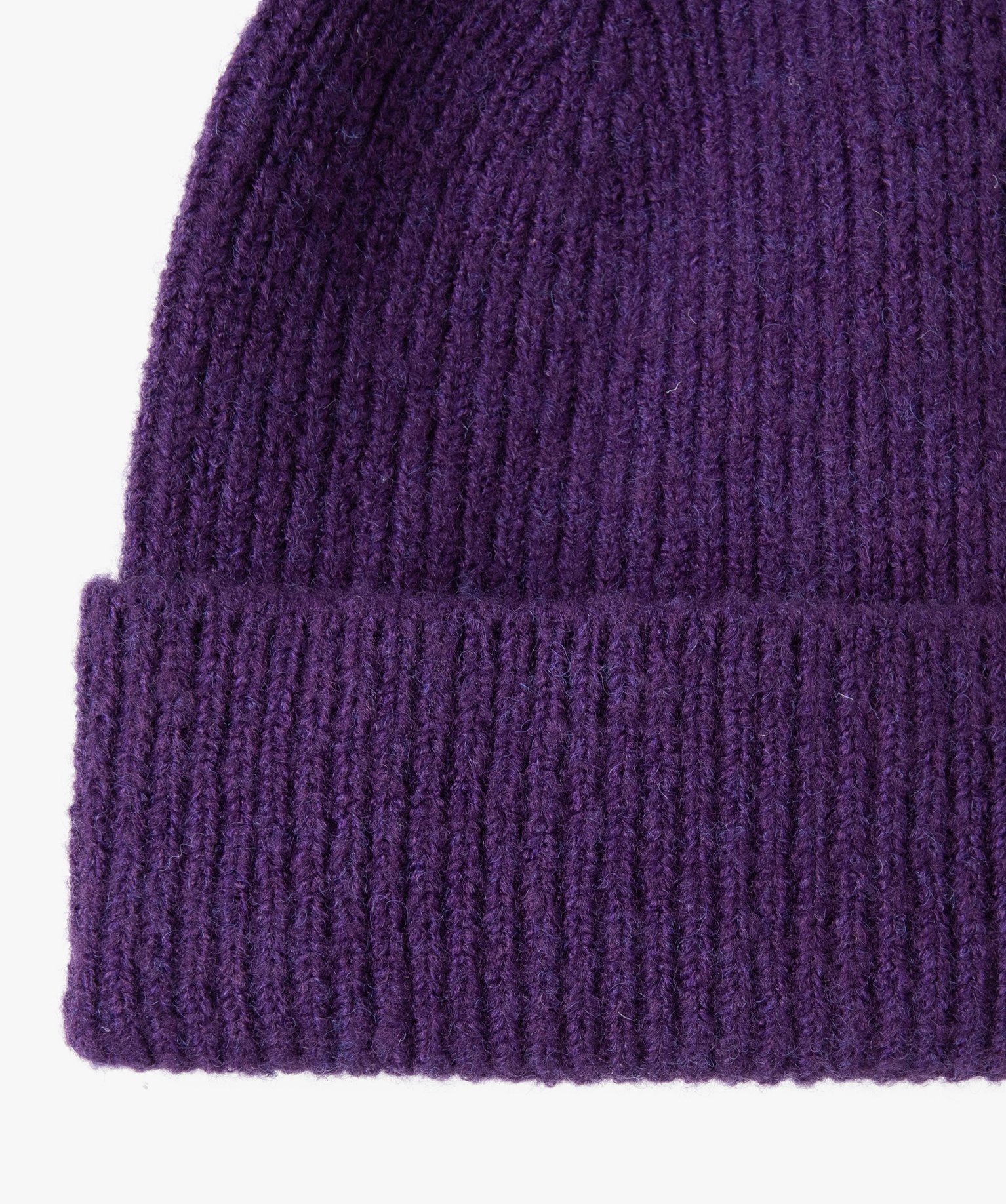 Bonnet femme en maille ctelée violet | GEMO