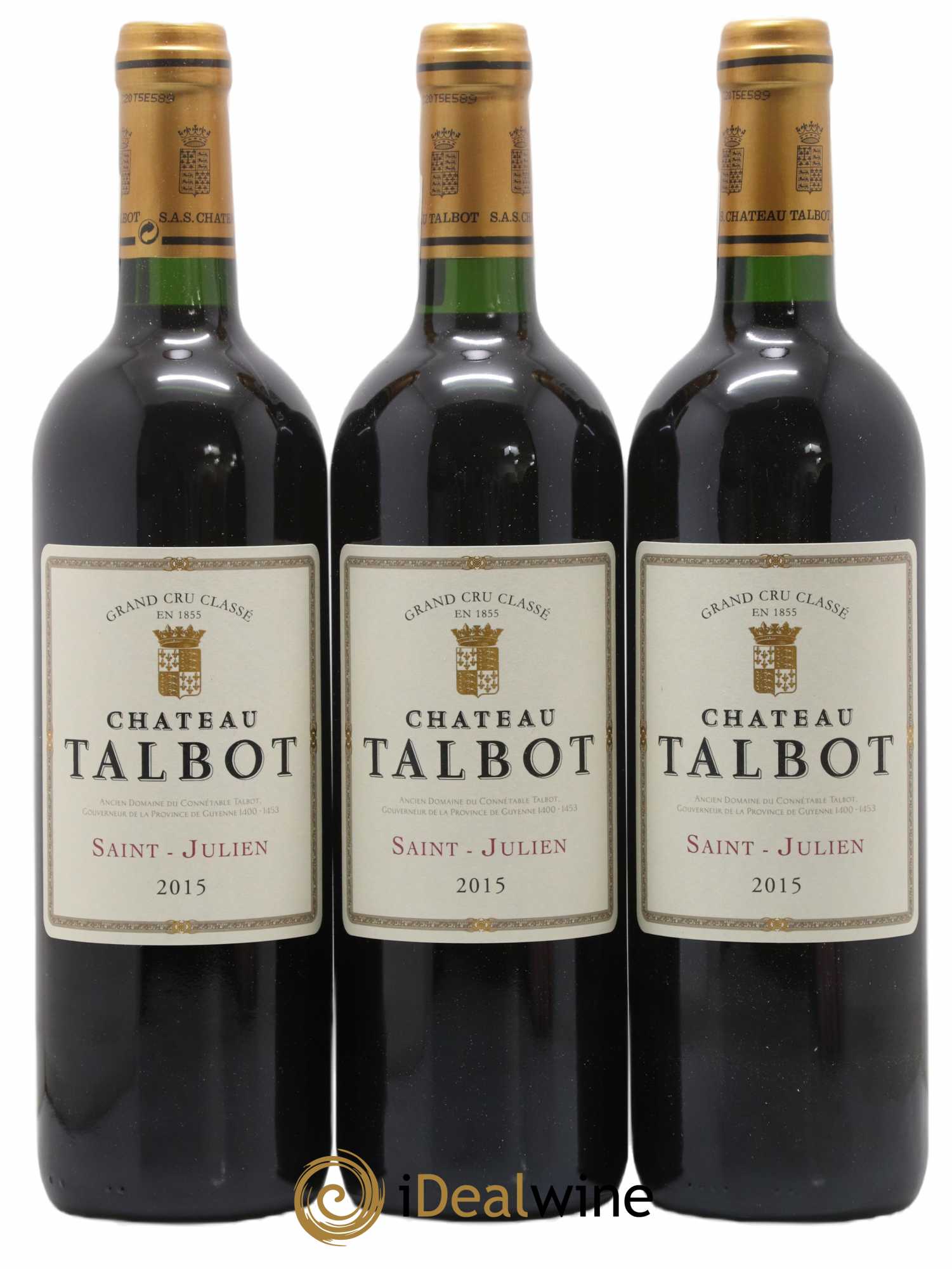 Château Talbot 4ème Grand Cru Classé  2015 - Lot de 12 Bouteilles