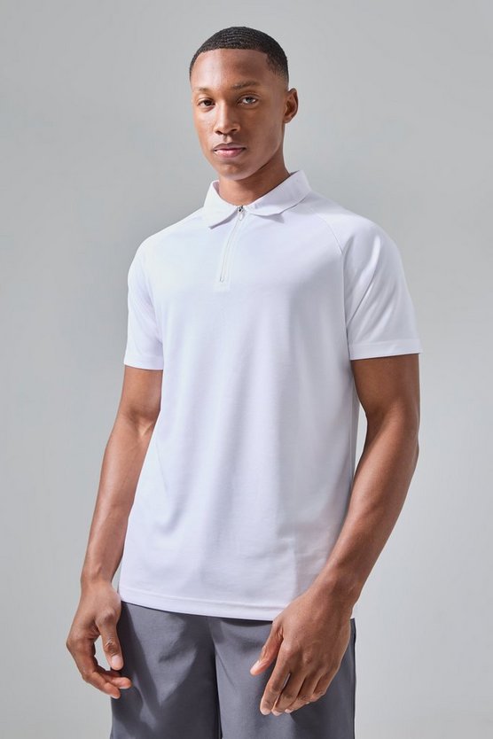 Man Active Golf Poloshirt mit Reißverschluss