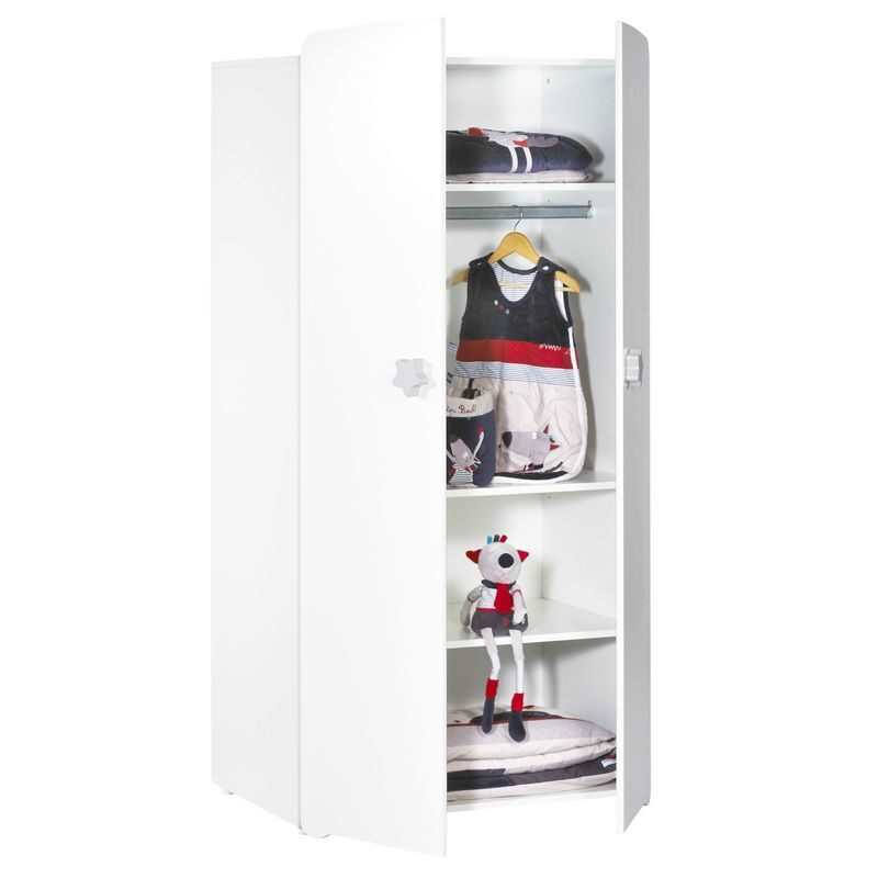 Armoire 2 portes boutons étoiles Basic