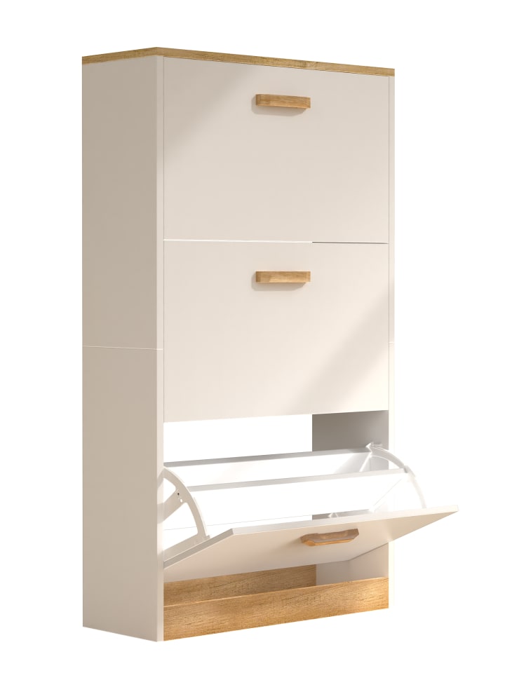 VCM  Holz Schuhregal Schuhschrank Schuhkipper Halom M in Weiß günstig kaufen onesize
