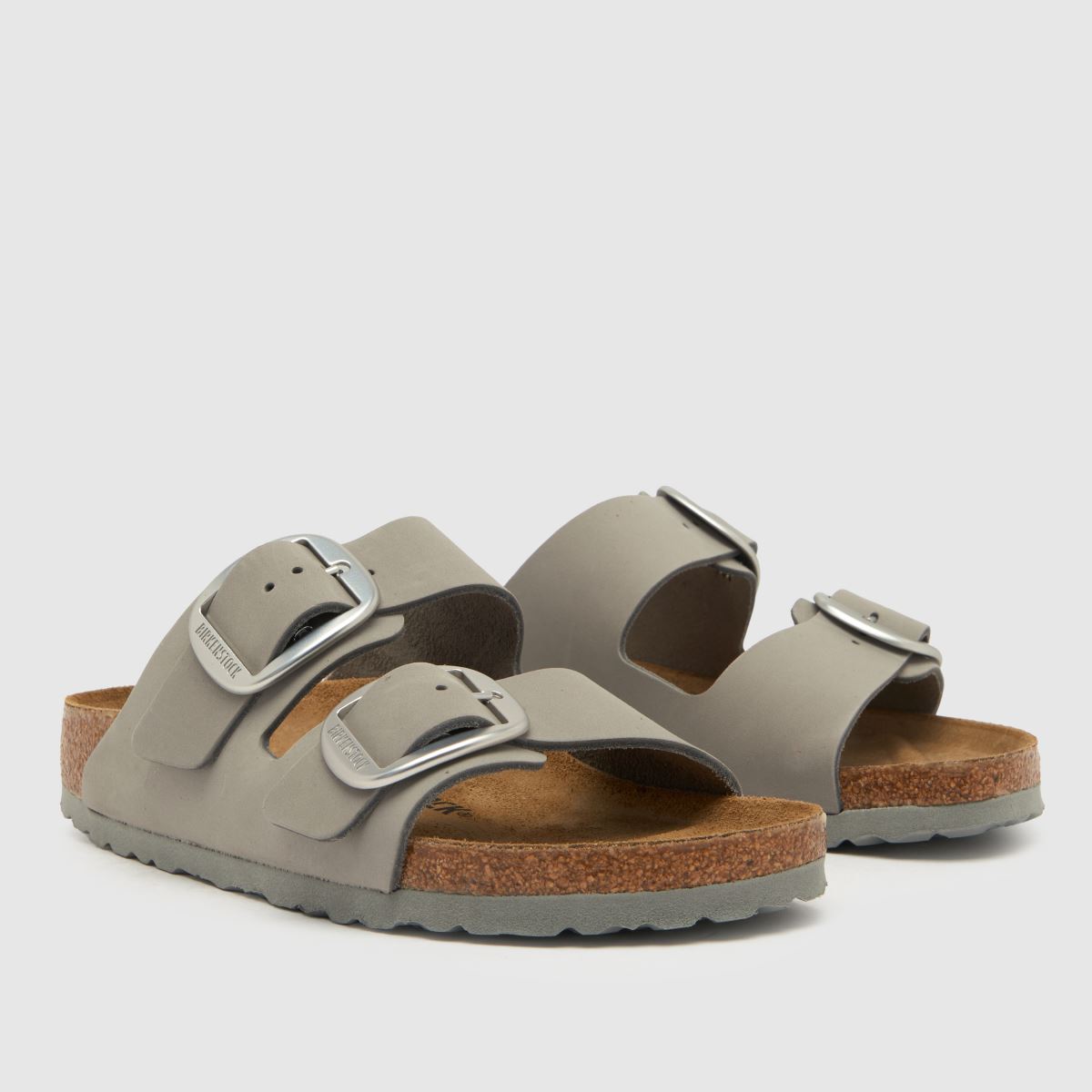 BIRKENSTOCK – Arizona – Ljusgrå sandaler med stort spänne
