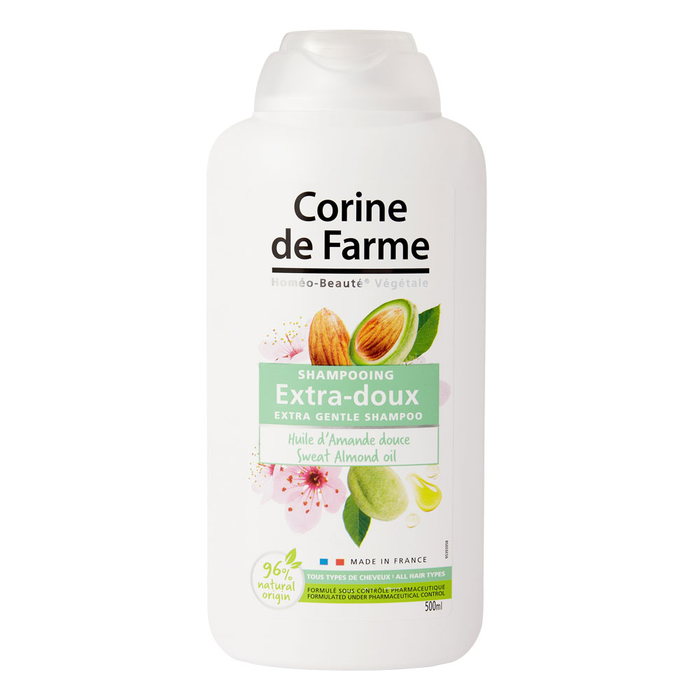corine de farme Shampooing extra doux à l'huile d'Amande douce Capillaires