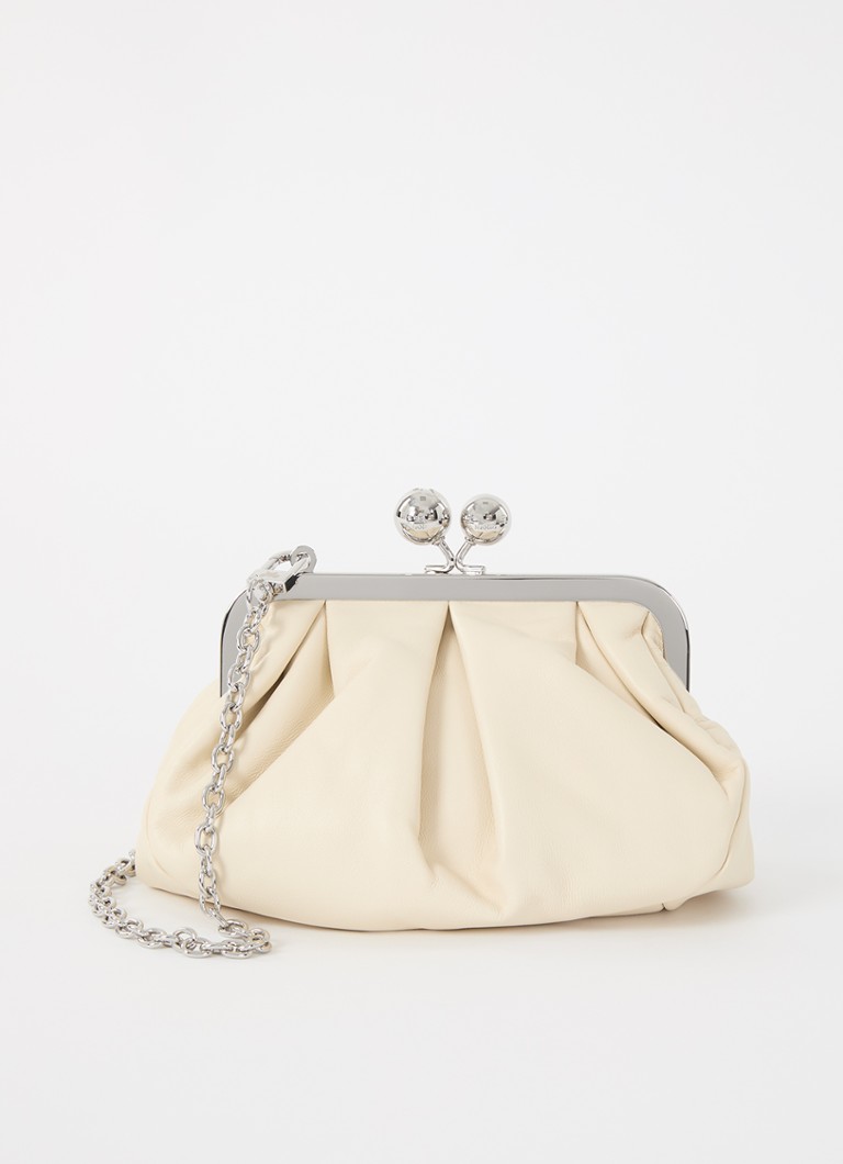 MaxMara Pasticcino Lederclutch mit abnehmbarem Schulterriemen