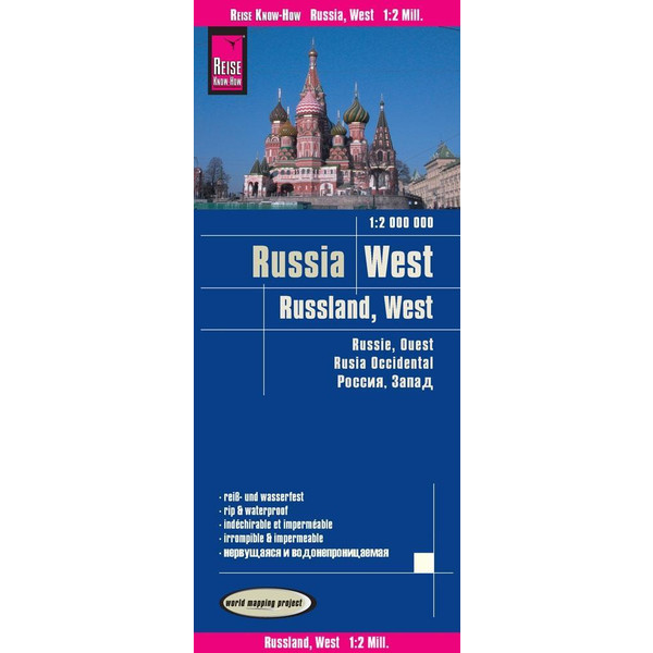 Reise Know-How Landkarte Russland West  1 : 2.000 000 - Straßenkarte