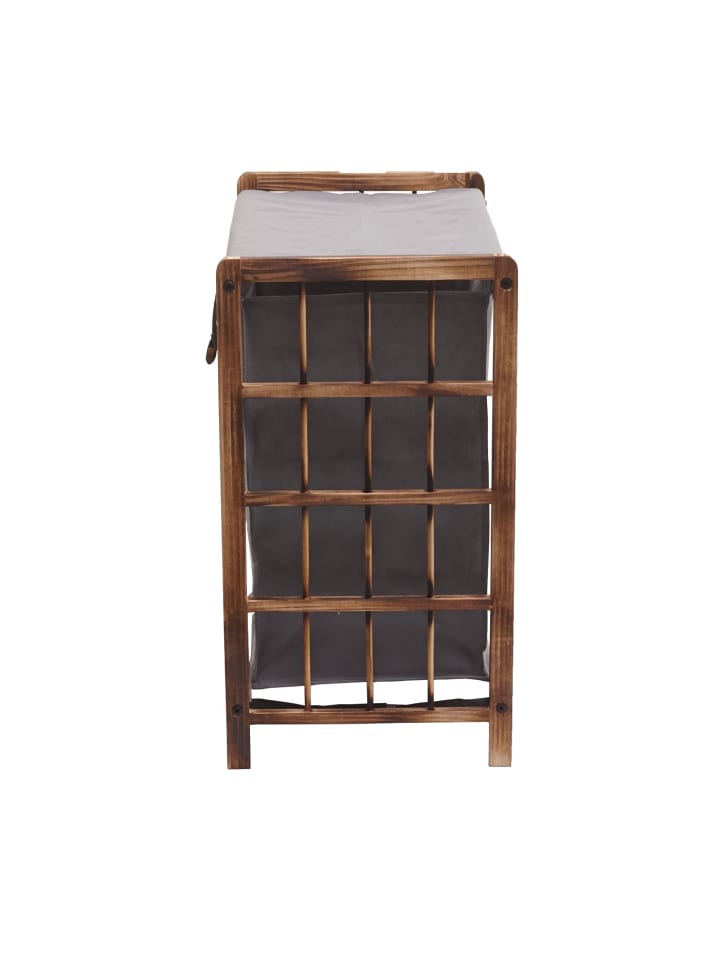 MCW Wäschesammler B60 mit 2x Wäschesack, Braun, Bezug grau günstig kaufen onesize