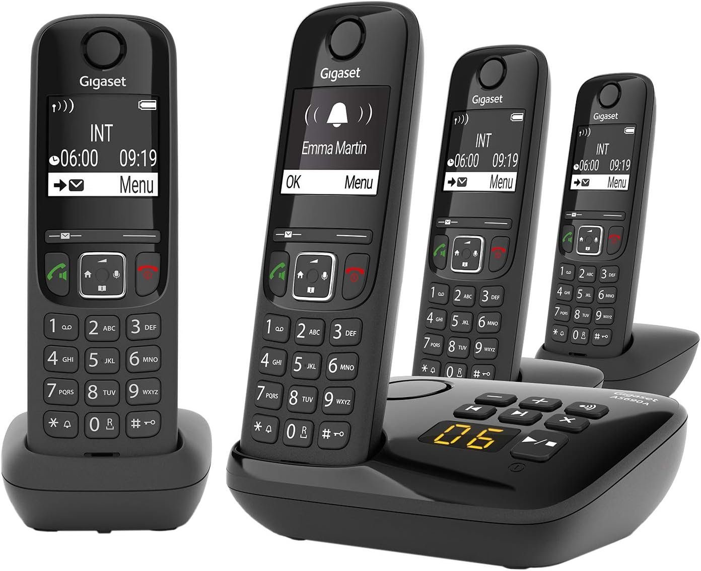 Gigaset AS690A Quattro - 4 Schnurloses DECT-Telefon