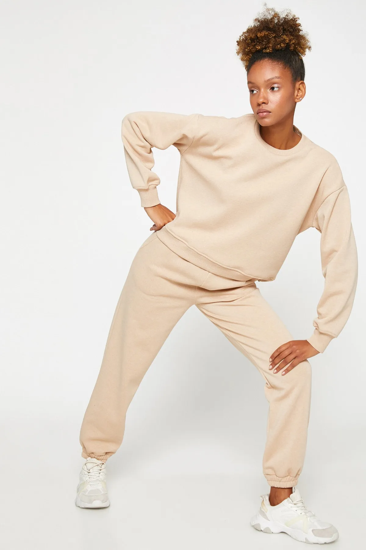 Koton  Beige Jogginghose für Damen 3SAK40104NK