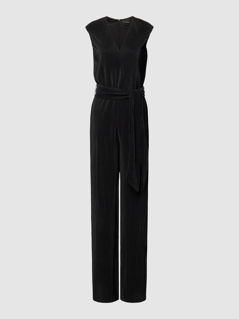 Jumpsuit mit Bindegürtel in black