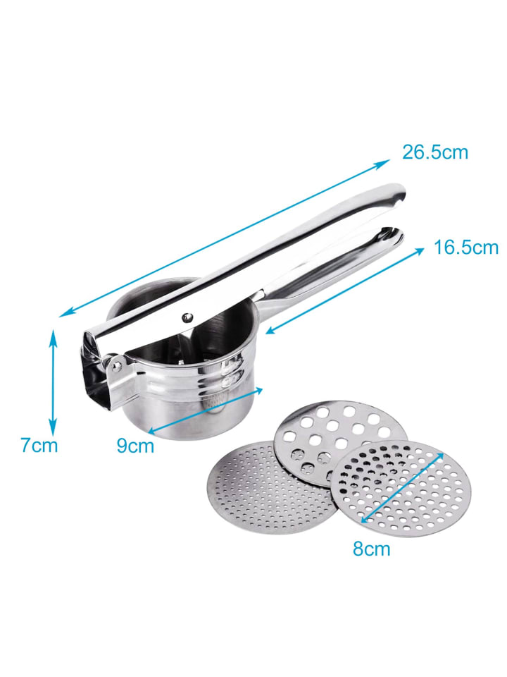 Intirilife Kartoffelstampfer Spätzlepresse in Silber günstig kaufen onesize