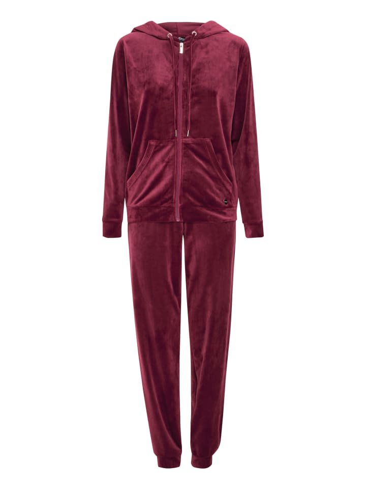 Oxmo Jogginganzug OXMitta 21800134-ME  Lounge-Set in Nicki-Optik in Rot günstig kaufen