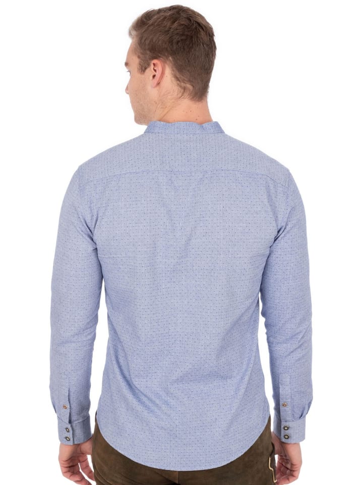 MarJo Stehkragenhemd SEBASTIAN in blau günstig kaufen