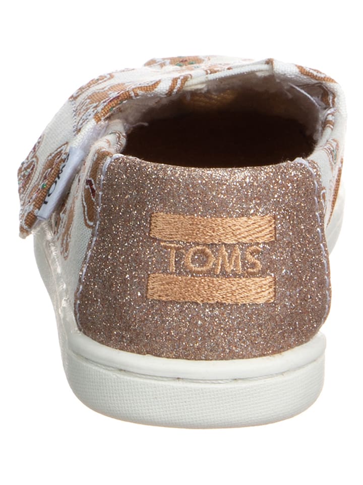 TOMS Slipper in Weiß/ Hellbraun günstig kaufen
