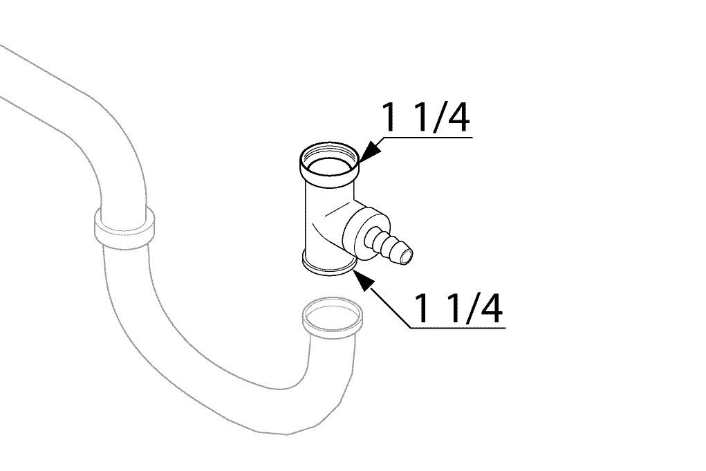 SANITOP WINGENROTH Siphon, (1-tlg., Geräte-Zwischenstück, Schlauchverschraubung 3/4), Chrom, Typ 1 1/4 '', für Waschtisch, mit Verschlussplatte, 221726